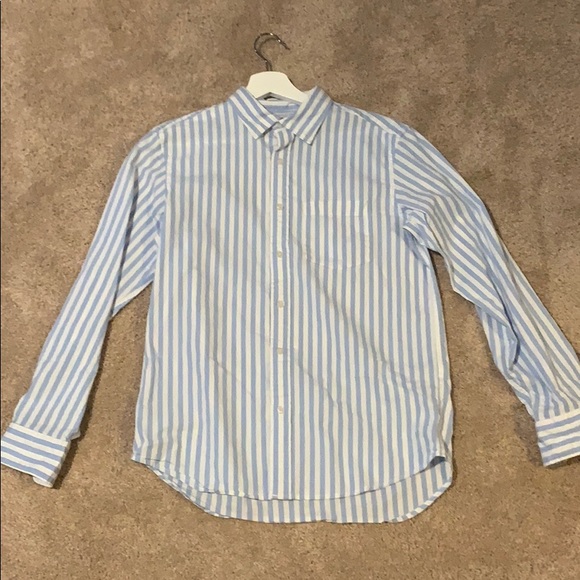 Blue and White Striped Button-Down - Picture 1 of 3